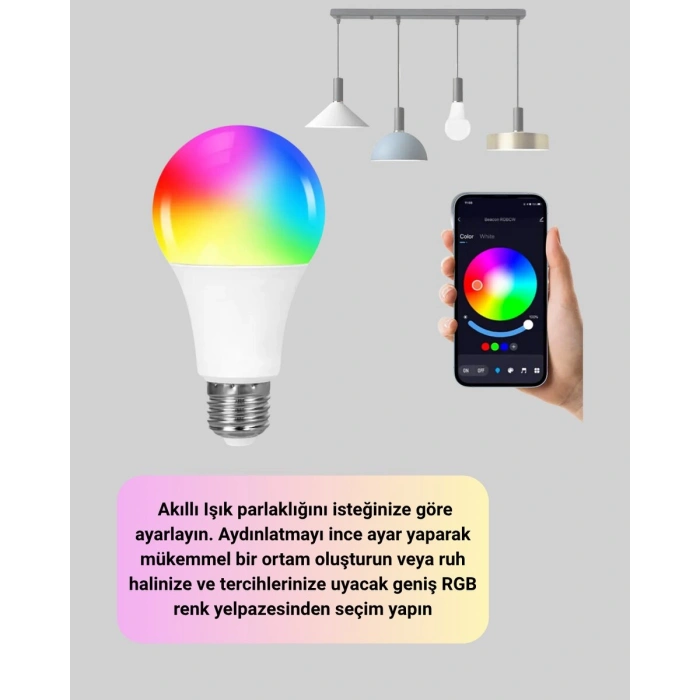 Enerji Verimli Akıllı LED Ampul Uzaktan Kontrol Özellikli