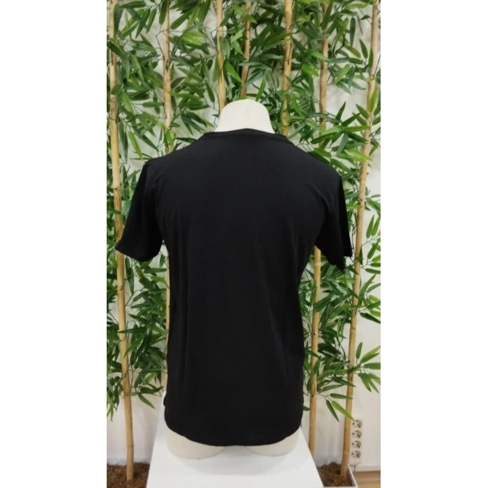 Erkek Bisiklet Yaka Kedi Baskılı Süprem T-shirt