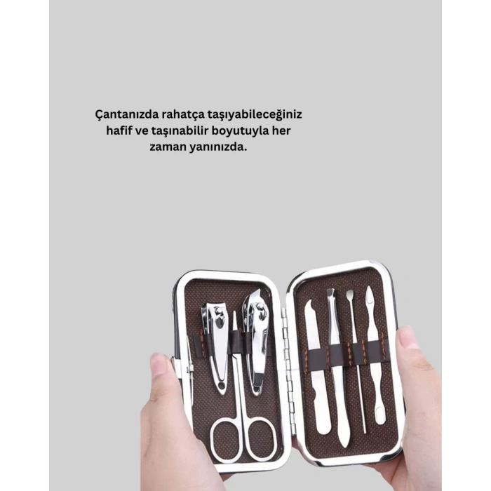 Evde Profesyonel Tırnak Bakımı İçin 7 Parça Premium Bakım Seti
