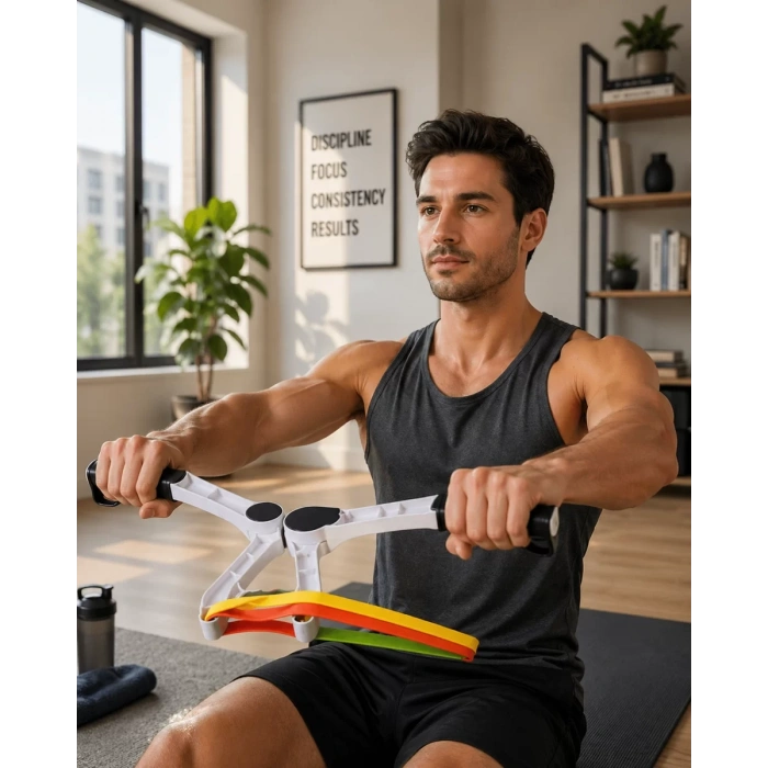 Evde Spor İçin Direnç Bantlı Üst Vücut Egzersiz Aleti