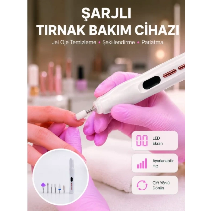 Evde ve Profesyonel Kullanıma Uygun Tasarımlı Tırnak Bakım Cihazı