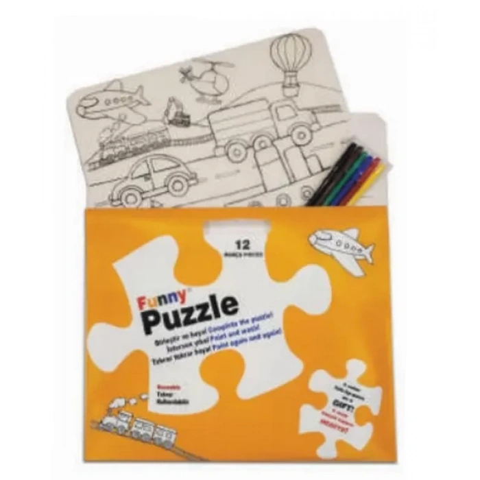 Funny Mat Puzzle - Taşıtlar 30x40cm