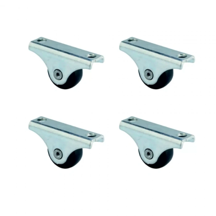 Furç Sabit Teker - 20MM - Siyah HKS226 - 4 Adet