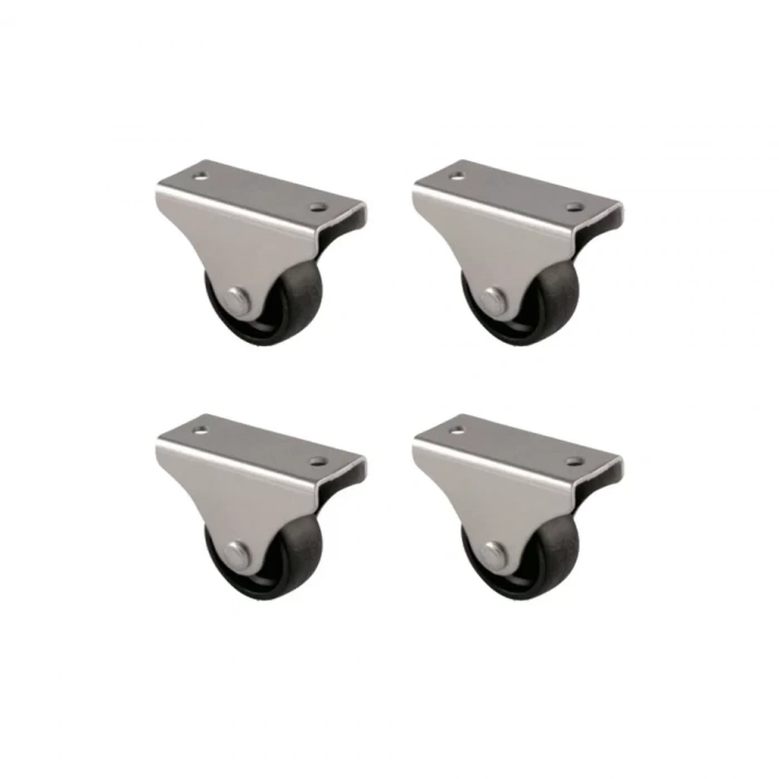 Furç Sabit Teker - 32MM - Siyah HKS228 - 4 Adet