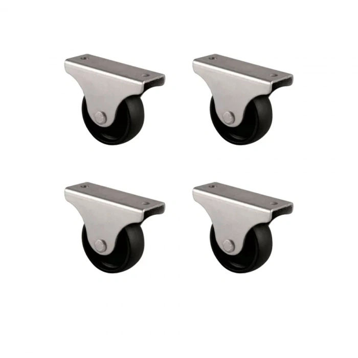 Furç Sabit Teker - 38MM - Siyah HKS229 - 4 Adet