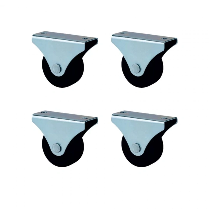 Furç Sabit Teker - 56MM - Siyah HKS231 - 4 Adet