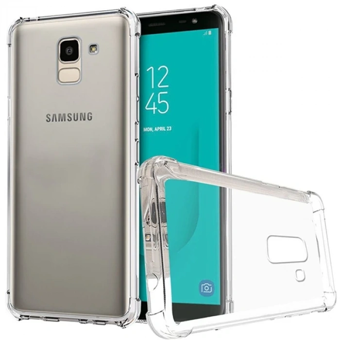 Galaxy J6 2018 J600 Darbe Emici Şeffaf Silikon Kılıf-(5775)