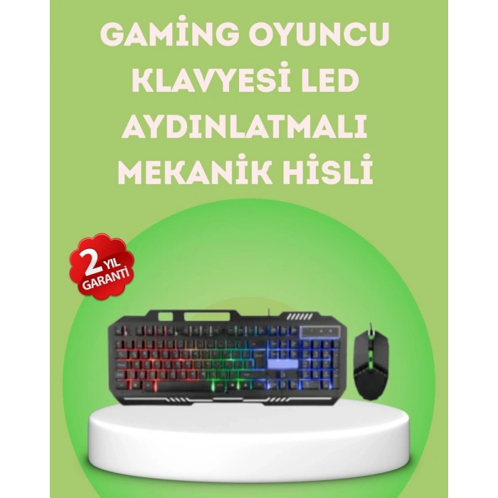 Gaming Klavye ve Mouse Seti PG8018 – Dayanıklı Tuşlar Hızlı Komut