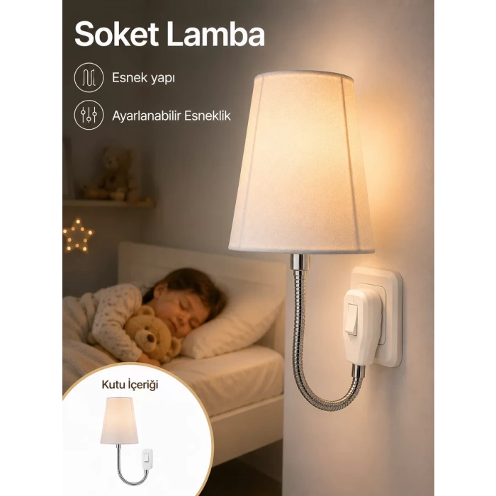 Gece Aydınlatması Soket Lamba Prize Takılma Özellikli
