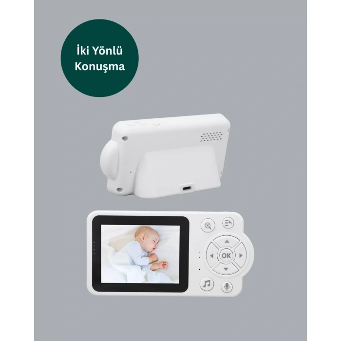 Gece Görüşlü Bebek Kamerası Ninni ve Alarm Özellikli Yeni Nesil