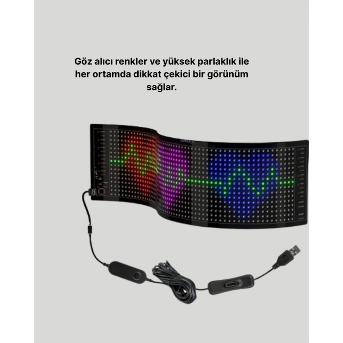 Gece Kullanıma Uygun  Pixel RGB LED Panel Estetik Atmosfer Işığı