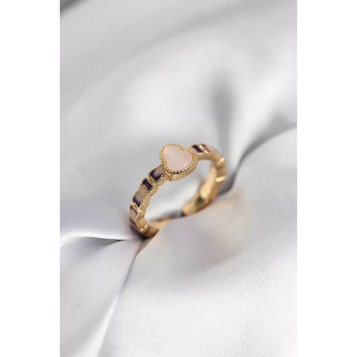 Gold Renk Mineli Su Kabağı Model Kadın Yüzük - TJ-BYK3953