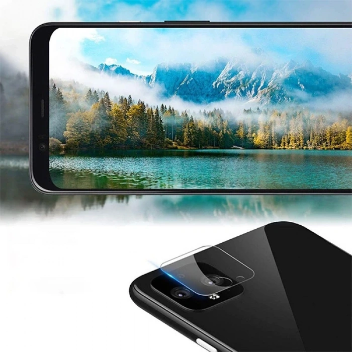 Google Pixel 4xl Tempered Kamera Koruyucu Kırılmaz Cam-(5775)