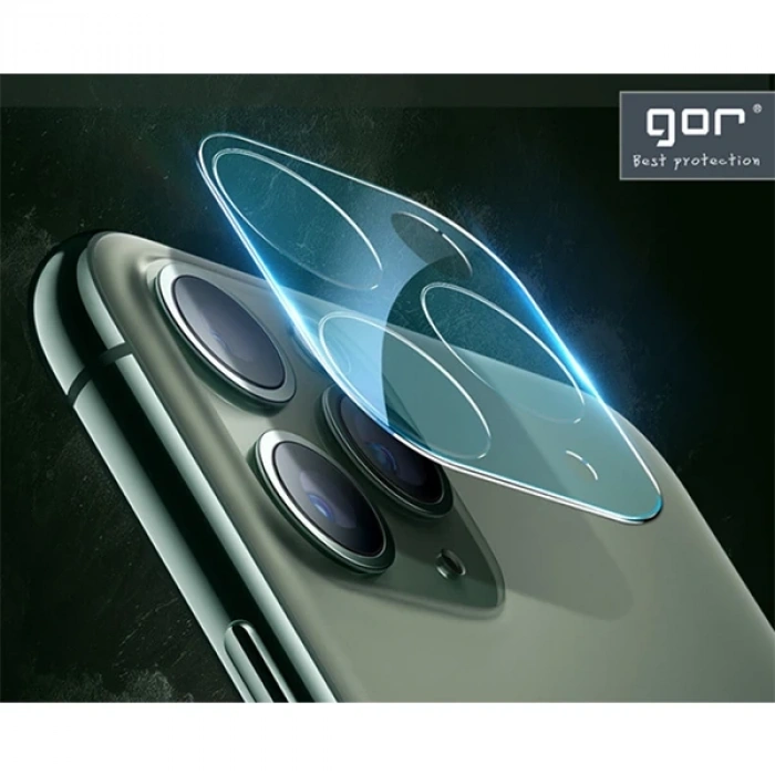 GOR İPhone 11 Pro/ 11 Pro Max Tempered Kamera Koruma Cam 2adet Set-(5775)