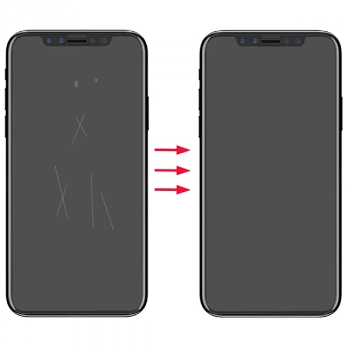 GOR İPhone 11 Pro Max 6.7 HD Ekran Koruyucu Jelatin 5 Adet Set-(5775)