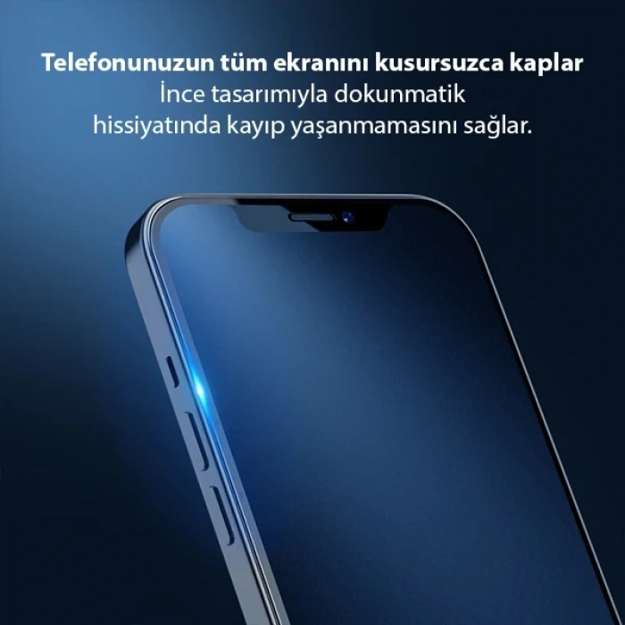 GOR iPhone 12 Pro Max 9D Hardening Tempered Full Cam Ekran Koruyucu-(5775)