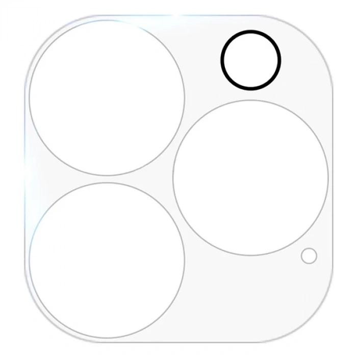 GOR İPhone 13 Pro 13 Pro Max 3D Tempered Cam Kamera Koruyucu 2Adet Set-(5775)