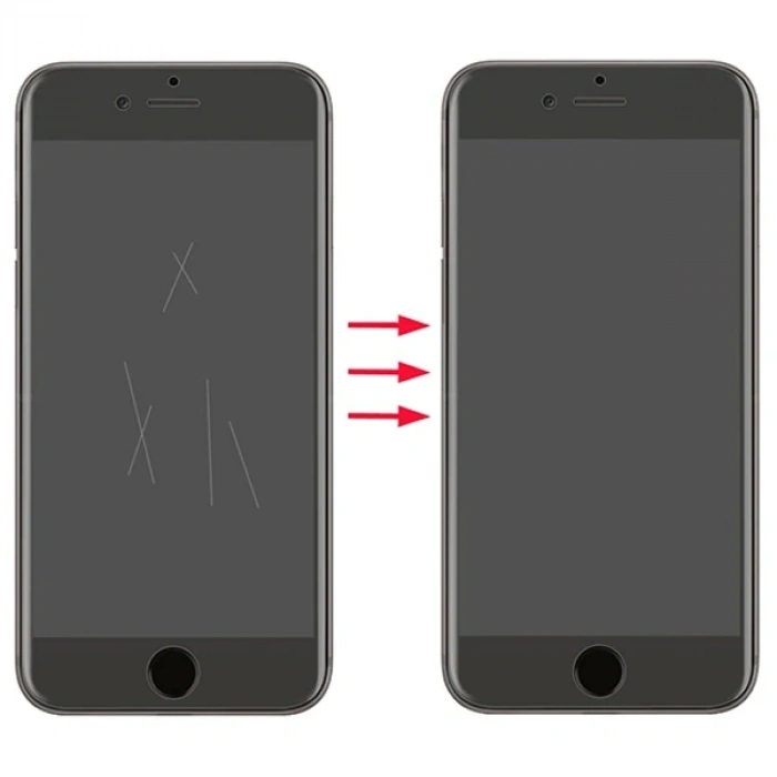 GOR İPhone 8 Plus-7 Plus HD Ekran Koruyucu Jelatin 5 Adet Set-(5775)