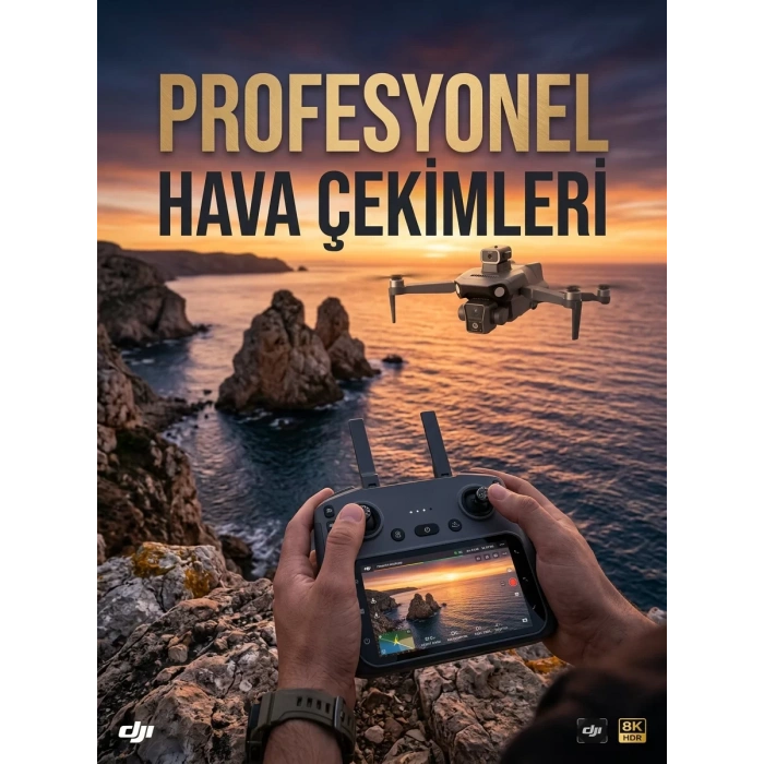 GPS Destekli Çift Kameralı Katlanabilir Drone Havadan Fotoğraf ve Video Çekimi
