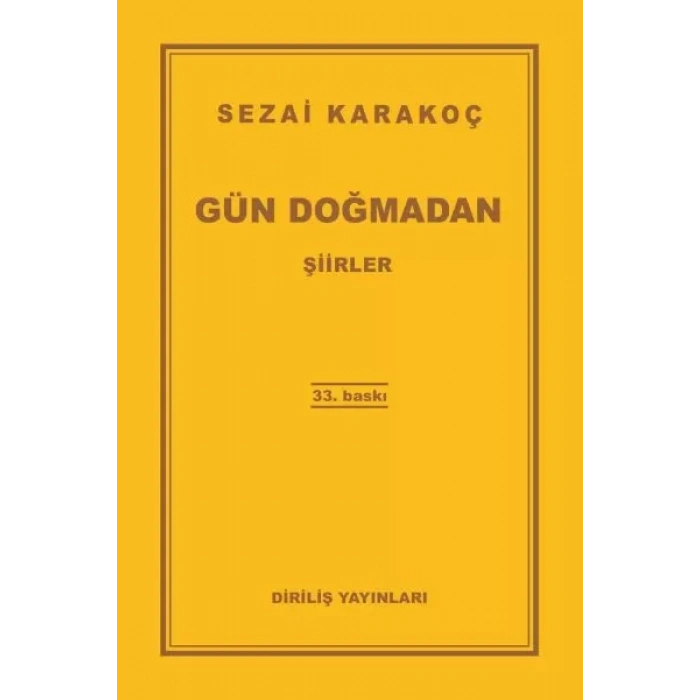 Gün Doğmadan