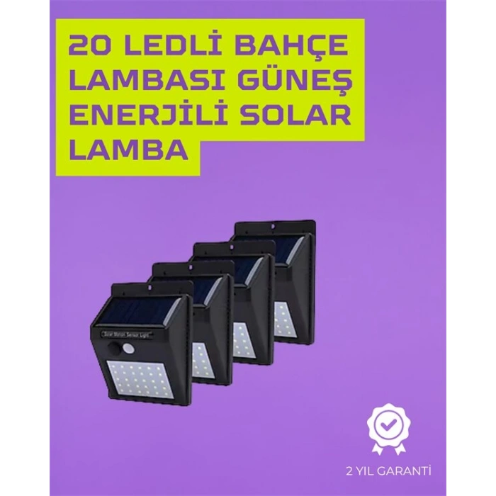 Güneş Enerjili Akıllı Duvar Lambası | PIR Sensörlü Otomatik Aydınlatma Dış Mekan İçin