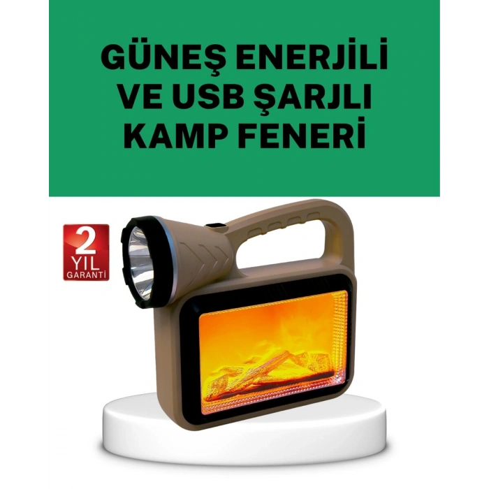Güneş Enerjili Alev Efektli Lamba – COB Teknolojili Dış Mekan Aydınlatma