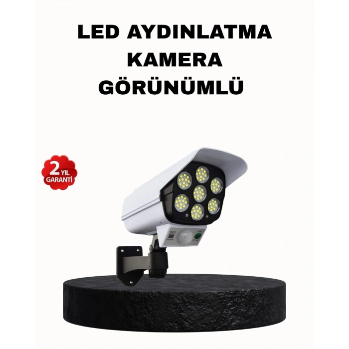 Güneş Enerjili Güvenlik Işığı Dış Mekan 5 Eksen Ayarlı ve PIR Hareket Sensörlü