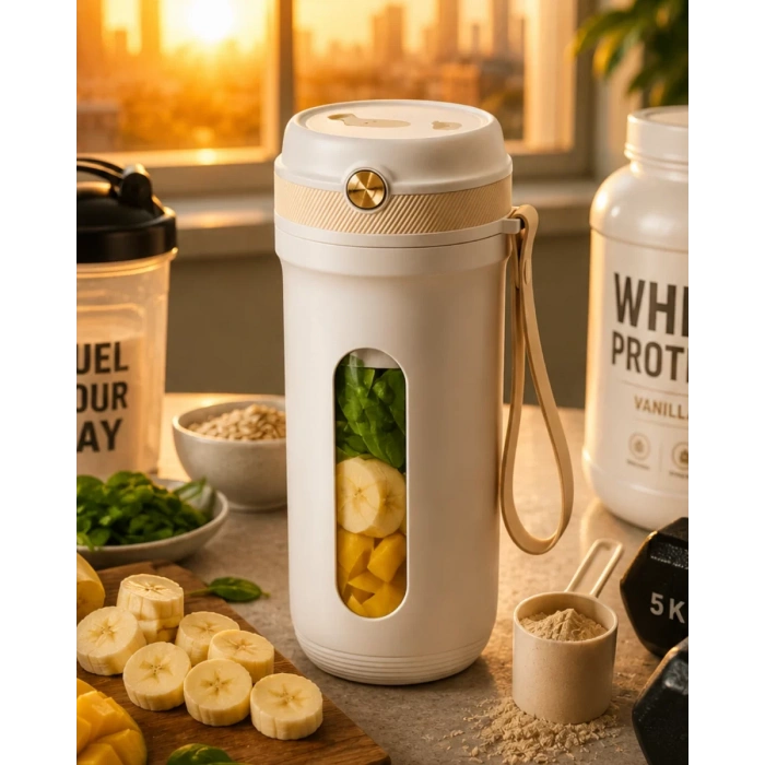 Günlük Kullanıma Uygun Şarjlı Mini Blender Buz Kırabilen Taşınabilir Mikser