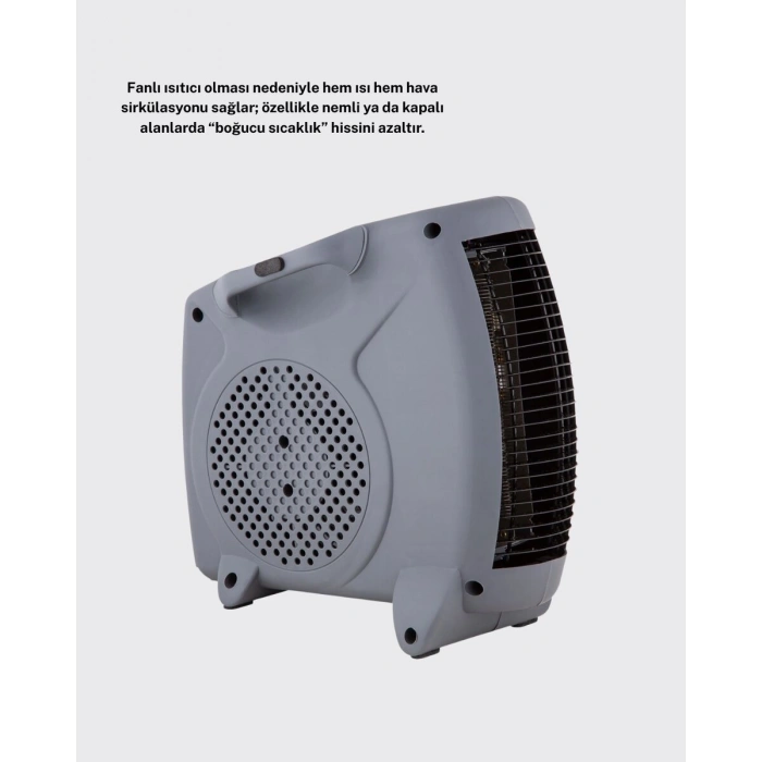 Güvenli Elektrikli Fanlı Isıtıcı Termostatlı Hızlı Isıtma