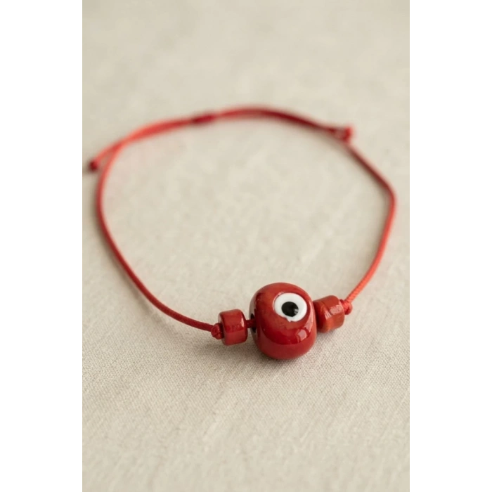 Handmade Bohem Kırmızı Nazar Kolye TJ-BKO11202