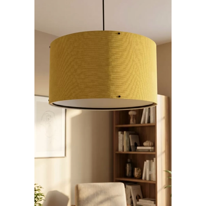 Hardal Kumaş Başlıklı Sarkıt Avize 35 CM