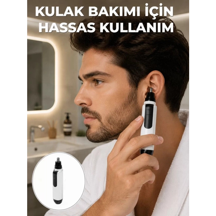 Hassas 3D Bıçaklı Kulak ve Burun Tıraş Makinesi Yeni Nesil