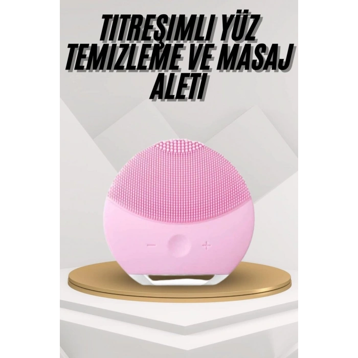 Hassas Ciltlere Özel Titreşimli Yüz Temizleme ve Masaj Aleti