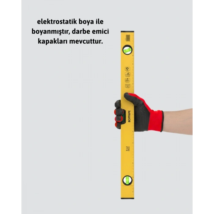 Hassas Ölçüm Sağlayan 600 mm Sarı Su Terazisi