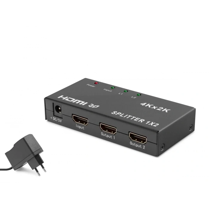 Hdmi Splitter 4K 3D 1 In 2 Out - Siyah HDX1295