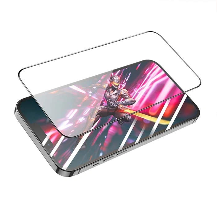 HOCO 9D iPhone 15 Plus Tempered Kırılmaz Cam Ekran Koruyucu-(5775)