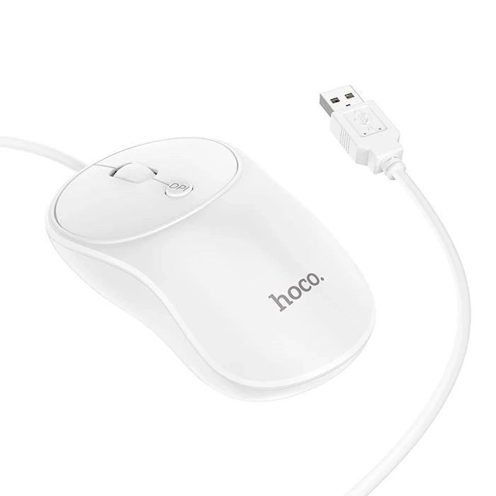 HOCO GM13 Bussines 1600DPI 4D Yüksek Hassasiyet Kablolu Optik Mouse-(5775)