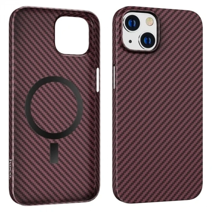 Hoco iPhone 14 6.1 Kılıf Manyetik Magsafeli Darbe Emici Telefon Kılıfı-(5775)