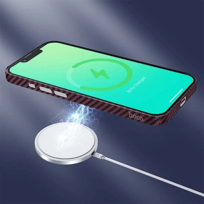 Hoco iPhone 14 Plus 6.7 Kılıf Manyetik Magsafeli Darbe Emici Telefon Kılıfı-(5775)