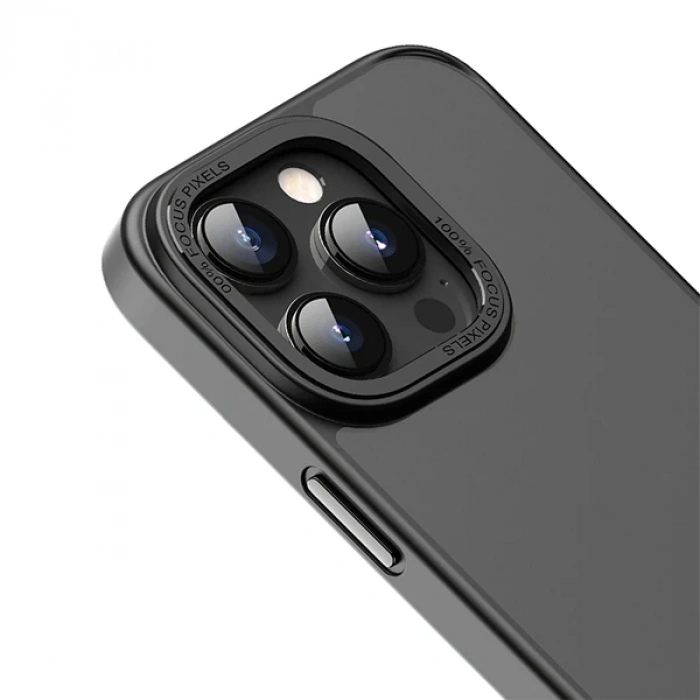 Hoco iPhone 14 Pro Golden Shield Frosted Silikon Telefon Kılıfı-(5775)