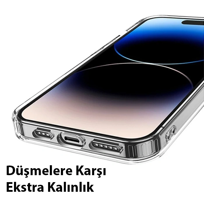 Hoco iPhone 15 Pro Max Anti-Fall Darbe Önleyici Airbag Manyetik Magsafe Silikon Kılıf-(5775)