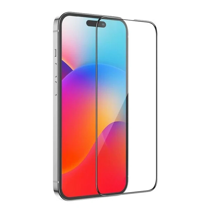 HOCO iPhone 15 Pro Max Full HD Tempered Kırılmaz Cam Ekran Koruyucu 10 Adet set-(5775)