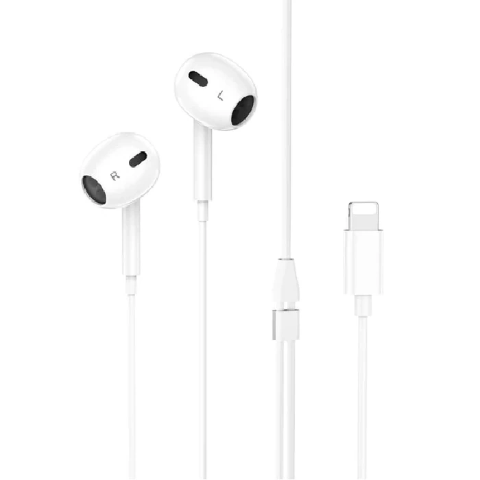 HOCO M111 Max Primero Lightning Kulakiçi Mikrofonlu Kablolu Kulaklık-(5775)