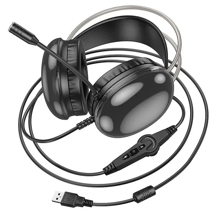 HOCO W109 Plus Rich USB7.1 Gaming Kulaküstü Kulaklık-(5775)