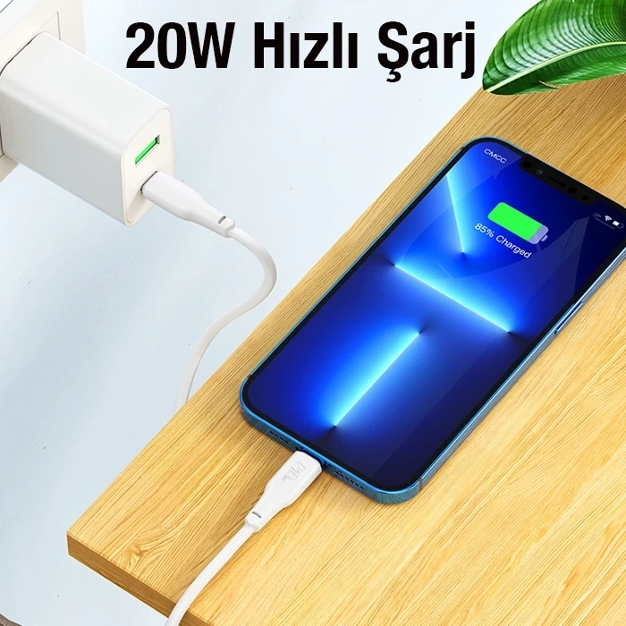 HOCO X93 Force 20W Type-C to iPhone Lightning-C Ultra Hızlı Şarj ve Data Kablosu-(5775)
