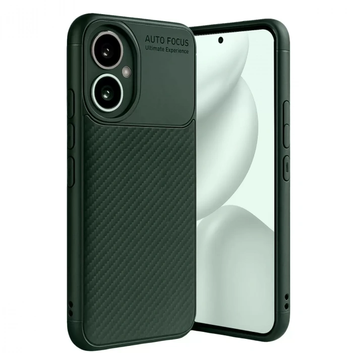 Honor 400 Kılıf Auto Focus Karbon Kapak - Koyu Yeşil