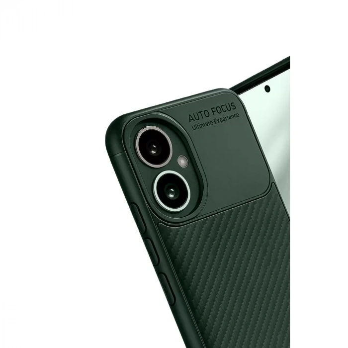 Honor 400 Kılıf Auto Focus Karbon Kapak - Koyu Yeşil