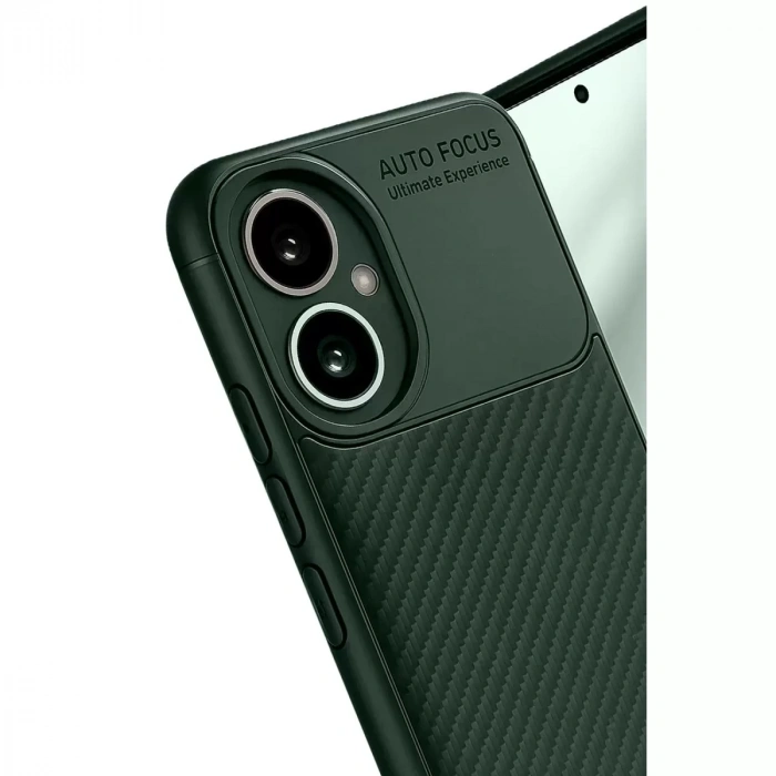 Honor 400 Kılıf Auto Focus Karbon Kapak - Koyu Yeşil