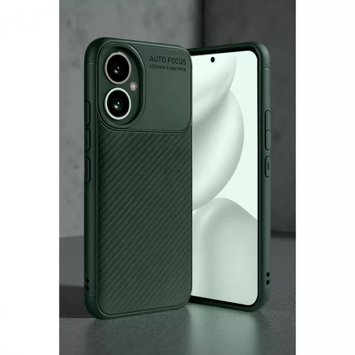 Honor 400 Kılıf Auto Focus Karbon Kapak - Koyu Yeşil
