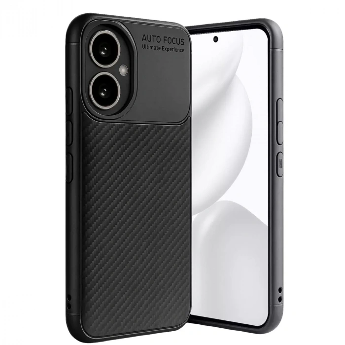 Honor 400 Kılıf Auto Focus Karbon Kapak - Siyah